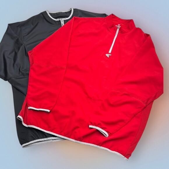 EASTON BASEBALL Men's XXL Red and Black Long Sleeve Windbreaker Jackets - Picture 1 of 5